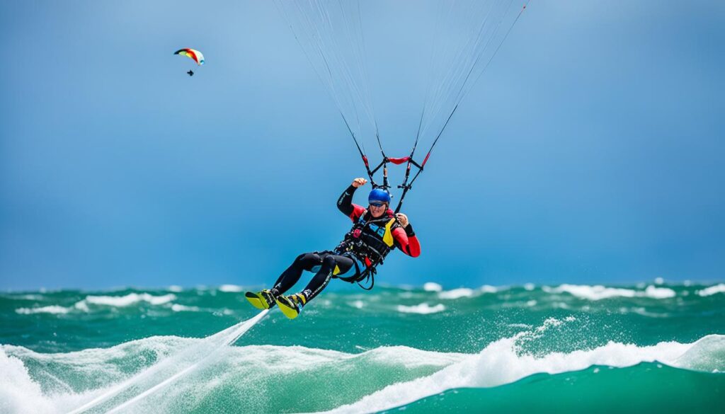 handling kitesurfing kite